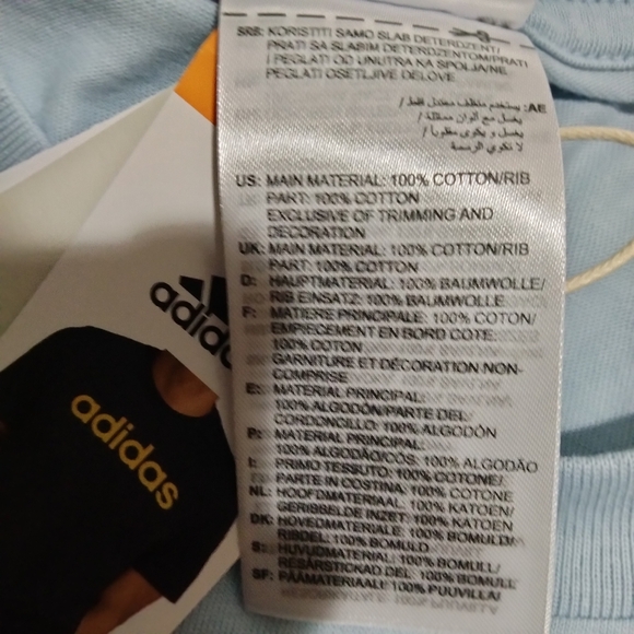 adidas Men's Essentials Single Jersey Linear Front Logo Tee Blue IJ8651 2XL - Picture 5 of 7